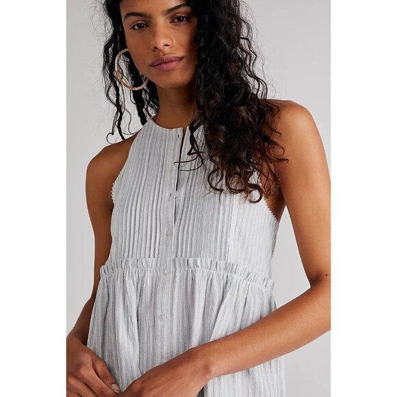 FREE PEOPLE Desert Days Stripe Mini Dress in Ivory Combo Size Medium - Picture 15 of 15